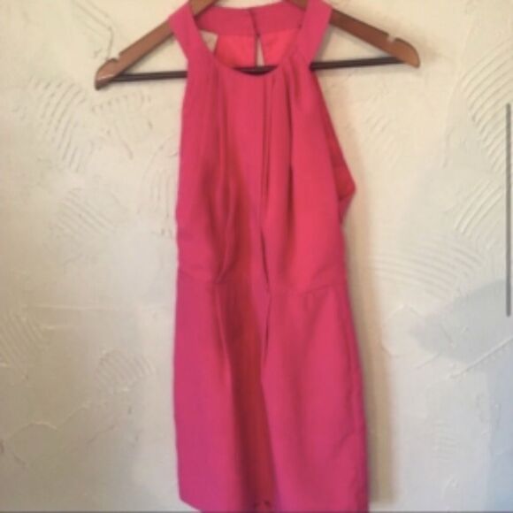 Women’s BCBG Hot Pink Open Back Cocktail Dress - Picture 2 of 7